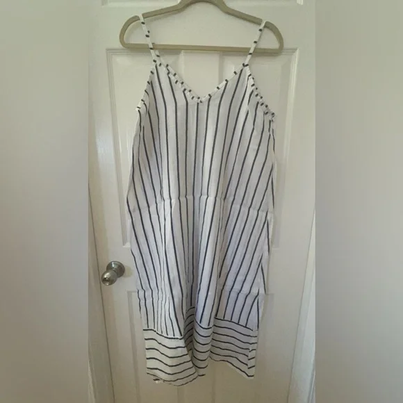 Terzo Millennio Striped Linen Dress Sz Medium - Picture 9 of 9